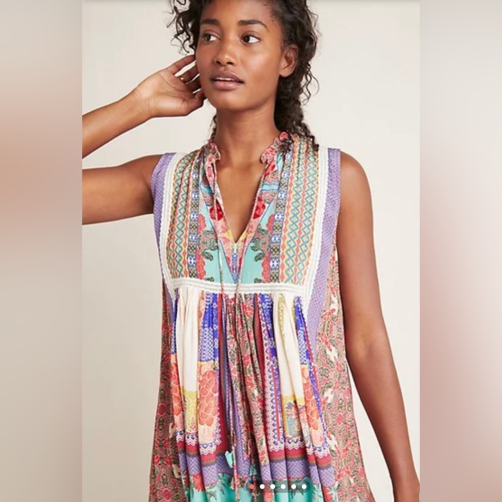✨BHANUNI by‎ Jyoti Anthropologie Sleeveless Blouse. Size XS✨